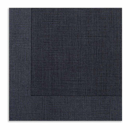Luxenap Square Black Paper Napkin - Air Laid, with White Threads - 15 3/4" x 15 3/4" - 600 count box