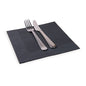 Luxenap Square Black Paper Napkin - Air Laid, with White Threads - 15 3/4" x 15 3/4" - 600 count box