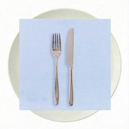 Luxenap Square Celeste Denim Paper Napkin - Air Laid - 15 3/4" x 15 3/4" - 600 count box