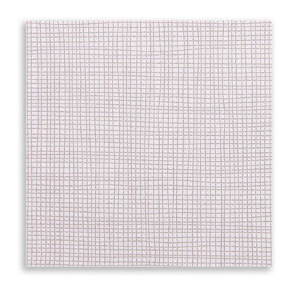 Luxenap Square White Paper Cocktail Napkin - Micropoint, 2-Ply, with Gray Threads - 7 3/4" x 7 3/4" - 4800 count box
