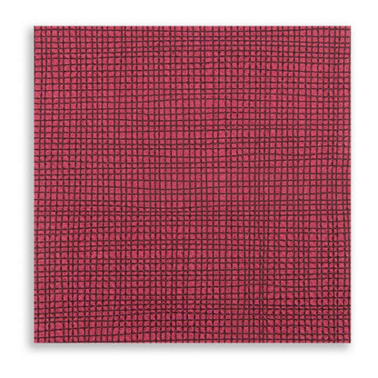 Luxenap Square Bordeaux Paper Cocktail Napkin - Micropoint, 2-Ply, with Black Threads - 7 3/4" x 7 3/4" - 4800 count box