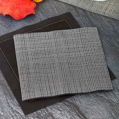Luxenap Square Black Paper Cocktail Napkin - Micropoint, 2-Ply, with White Threads - 7 3/4" x 7 3/4" - 4800 count box