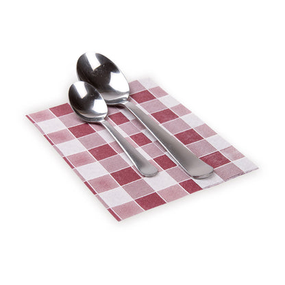 Luxenap Rectangle Bordeaux Paper Napkin - Picnic Print, 1-Ply - 7" x 13 1/2" - 100 count box