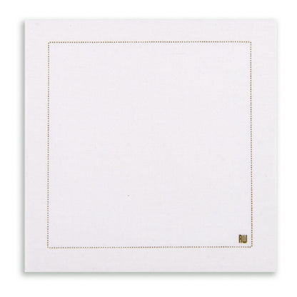 Luxenap Square Ecru Cotton Cocktail Napkin - Organic , Disposable - 4 1/2" x 4 1/2" - 50 count box