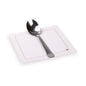 Luxenap Square Ecru Cotton Cocktail Napkin - Organic , Disposable - 4 1/2" x 4 1/2" - 50 count box