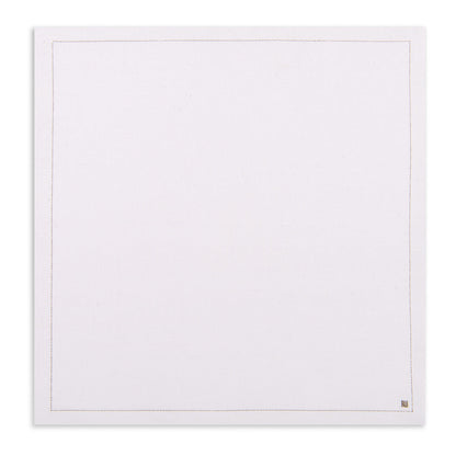 Luxenap Square Ecru Cotton Meal Napkin - Organic , Disposable - 8 3/4" x 8 3/4" - 50 count box
