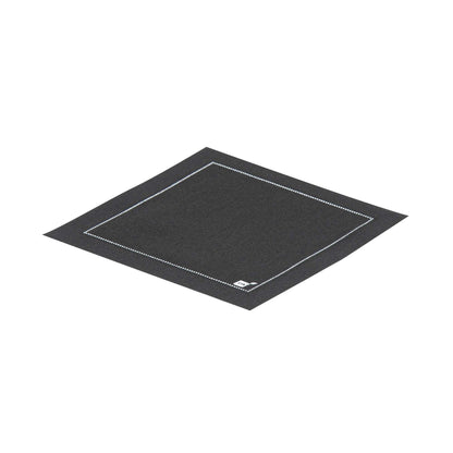 Luxenap Square Black Cotton Cocktail Napkin - Organic, Disposable - 4 1/2" x 4 1/2" - 50 count box