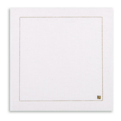Luxenap Square Ecru Cotton Cocktail Napkin - Organic , Disposable - 4 1/2" x 4 1/2" - 500 count box