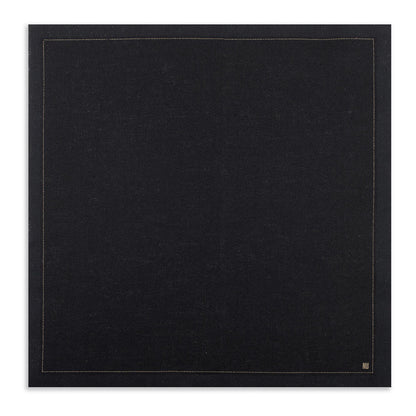 Luxenap Square Black Cotton Napkin - Organic, Disposable - 8 3/4" x 8 3/4" - 500 count box