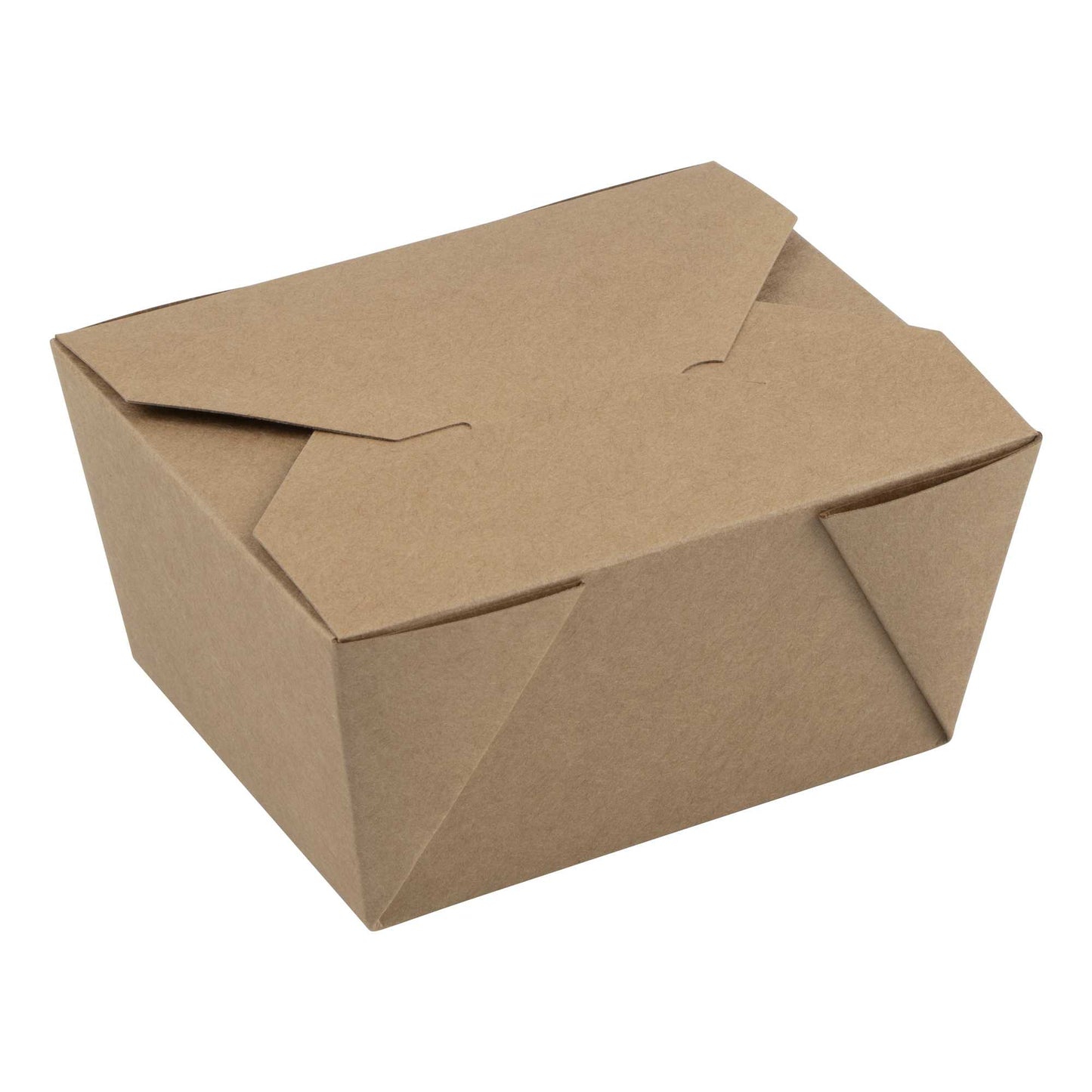 Bio Tek 30 oz Rectangle Kraft Paper #1 Bio Box Take Out Container - 5" x 4" x 2 1/2" - 50 count box