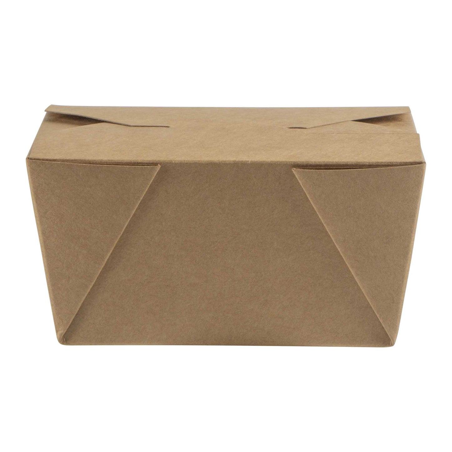 Bio Tek 30 oz Rectangle Kraft Paper #1 Bio Box Take Out Container - 5" x 4" x 2 1/2" - 50 count box