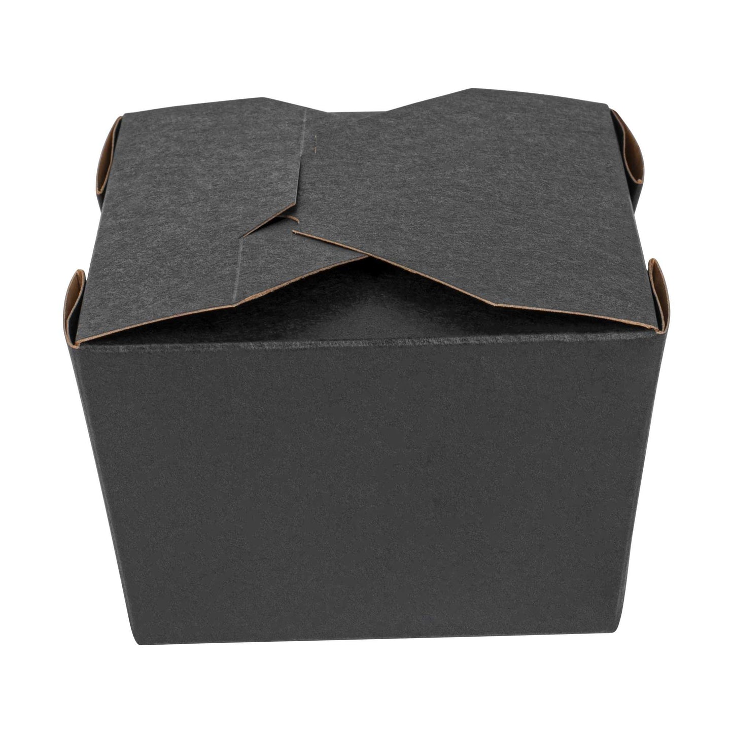 Bio Tek 30 oz Rectangle Black Paper #1 Bio Box Take Out Container - 5" x 4" x 2 1/2" - 50 count box