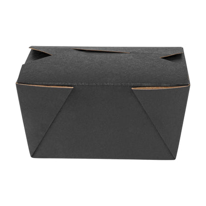 Bio Tek 30 oz Rectangle Black Paper #1 Bio Box Take Out Container - 5" x 4" x 2 1/2" - 200 count box