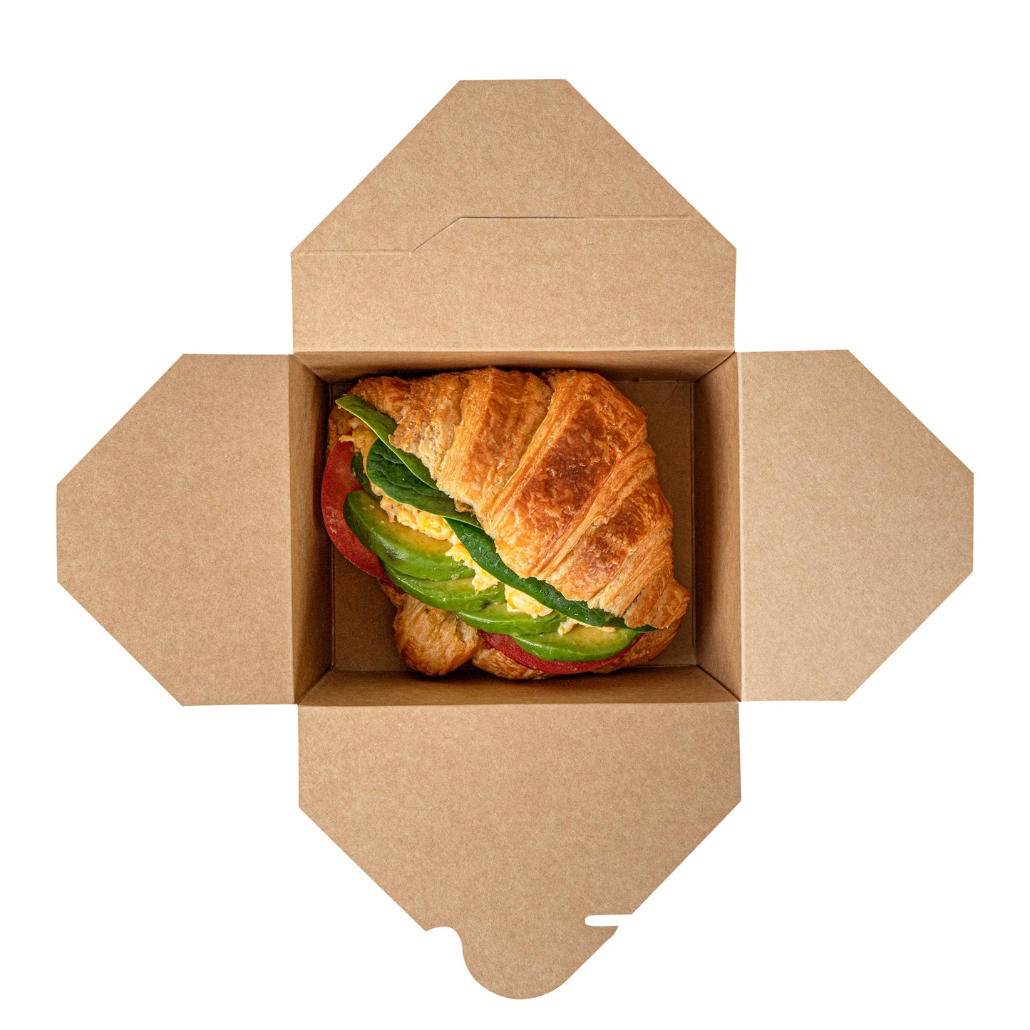 Bio Tek 30 oz Rectangle Frenchie Paper #1 Bio Box Take Out Container - 5" x 4" x 2 1/2" - 50 count box