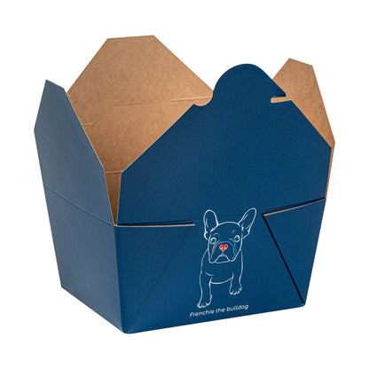 Bio Tek 30 oz Rectangle Frenchie Paper #1 Bio Box Take Out Container - 5" x 4" x 2 1/2" - 200 count box