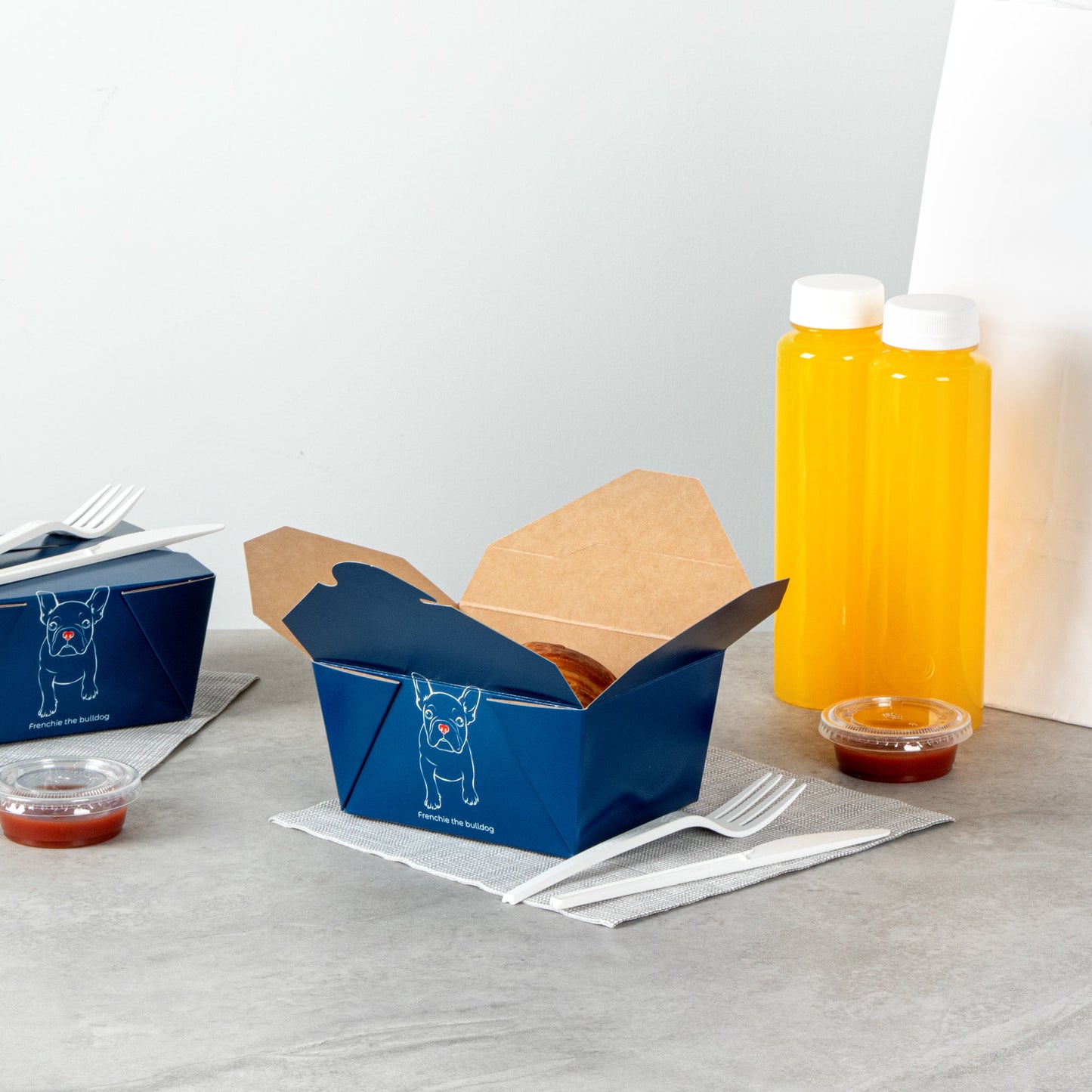 Bio Tek 30 oz Rectangle Frenchie Paper #1 Bio Box Take Out Container - 5" x 4" x 2 1/2" - 200 count box