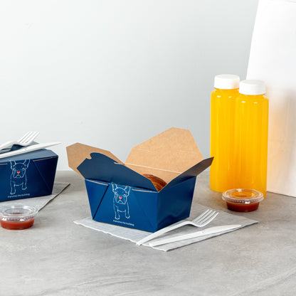 Bio Tek 30 oz Rectangle Frenchie Paper #1 Bio Box Take Out Container - 5" x 4" x 2 1/2" - 200 count box