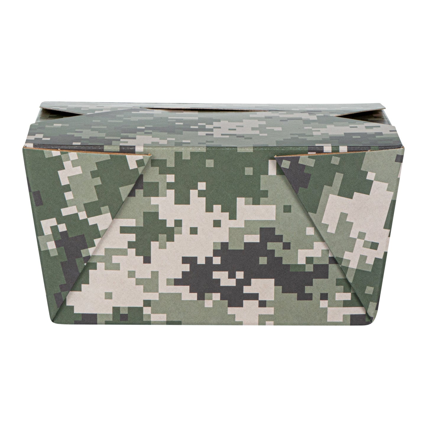 Bio Tek 30 oz Rectangle Camouflage Paper #1 Bio Box Take Out Container - 5" x 4" x 2 1/2" - 200 count box