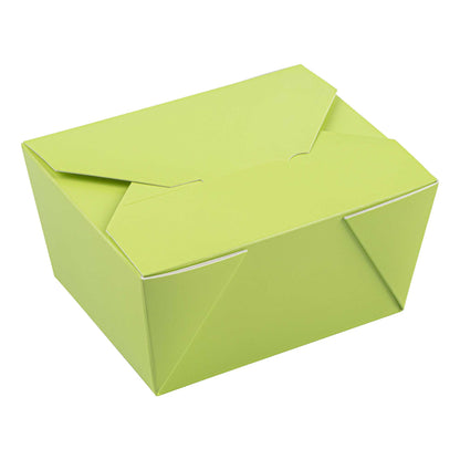 Bio Tek 30 oz Rectangle Eco Green Paper #1 Bio Box Take Out Container - 5" x 4" x 2 1/2" - 50 count box
