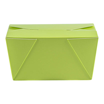 Bio Tek 30 oz Rectangle Eco Green Paper #1 Bio Box Take Out Container - 5" x 4" x 2 1/2" - 50 count box