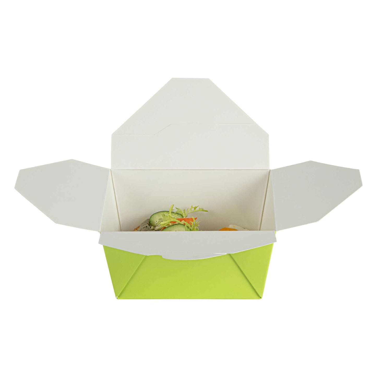 Bio Tek 30 oz Rectangle Eco Green Paper #1 Bio Box Take Out Container - 5" x 4" x 2 1/2" - 200 count box