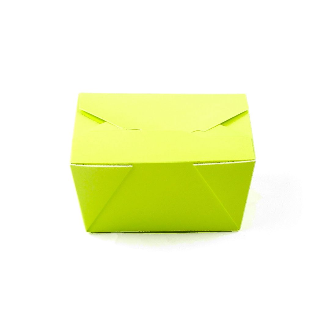 Bio Tek 30 oz Rectangle Eco Green Paper #1 Bio Box Take Out Container - 5" x 4" x 2 1/2" - 200 count box