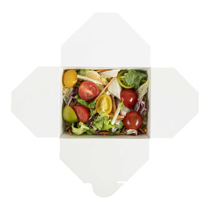 Bio Tek 30 oz Rectangle Gray Paper #1 Bio Box Take Out Container - 5" x 4" x 2 1/2" - 50 count box