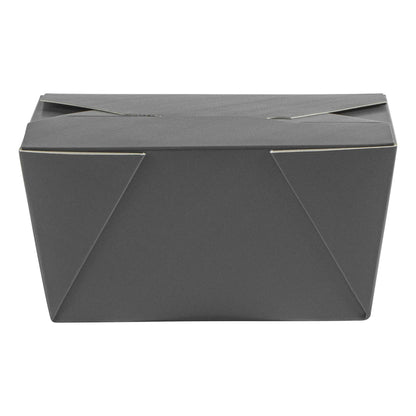Bio Tek 30 oz Rectangle Gray Paper #1 Bio Box Take Out Container - 5" x 4" x 2 1/2" - 50 count box