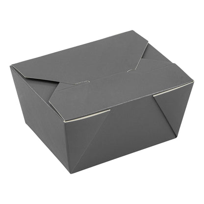 Bio Tek 30 oz Rectangle Gray Paper #1 Bio Box Take Out Container - 5" x 4" x 2 1/2" - 200 count box