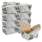 Bio Tek 30 oz Rectangle Newsprint Paper #1 Bio Box Take Out Container - 5" x 4" x 2 1/2" - 200 count box