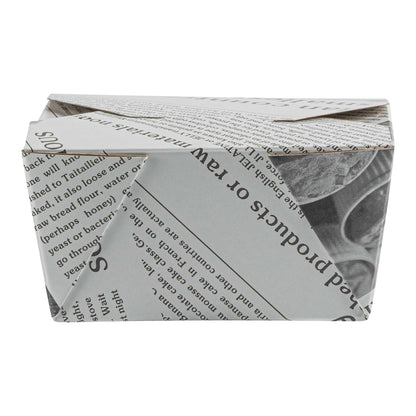 Bio Tek 30 oz Rectangle Newsprint Paper #1 Bio Box Take Out Container - 5" x 4" x 2 1/2" - 200 count box