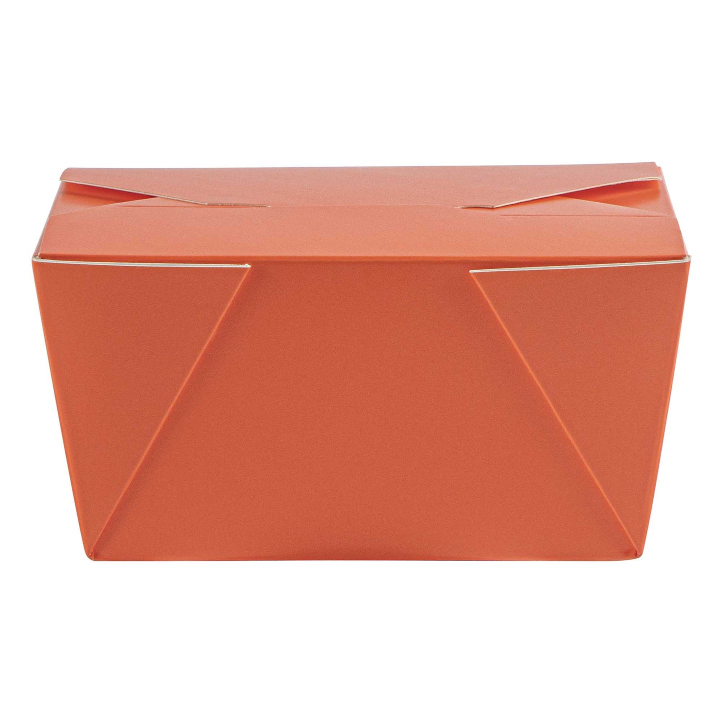 Bio Tek 30 oz Rectangle Tangerine Orange Paper #1 Bio Box Take Out Container - 5" x 4" x 2 1/2" - 50 count box