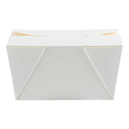 Bio Tek 30 oz Rectangle White Paper #1 Bio Box Take Out Container - 5" x 4" x 2 1/2" - 200 count box