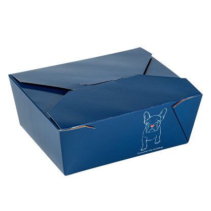 Bio Tek 45 oz Rectangle Frenchie Paper #8 Bio Box Take Out Container - 6 3/4" x 5 1/2" x 2 1/2" - 200 count box