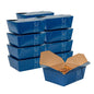 Bio Tek 45 oz Rectangle Frenchie Paper #8 Bio Box Take Out Container - 6 3/4" x 5 1/2" x 2 1/2" - 50 count box