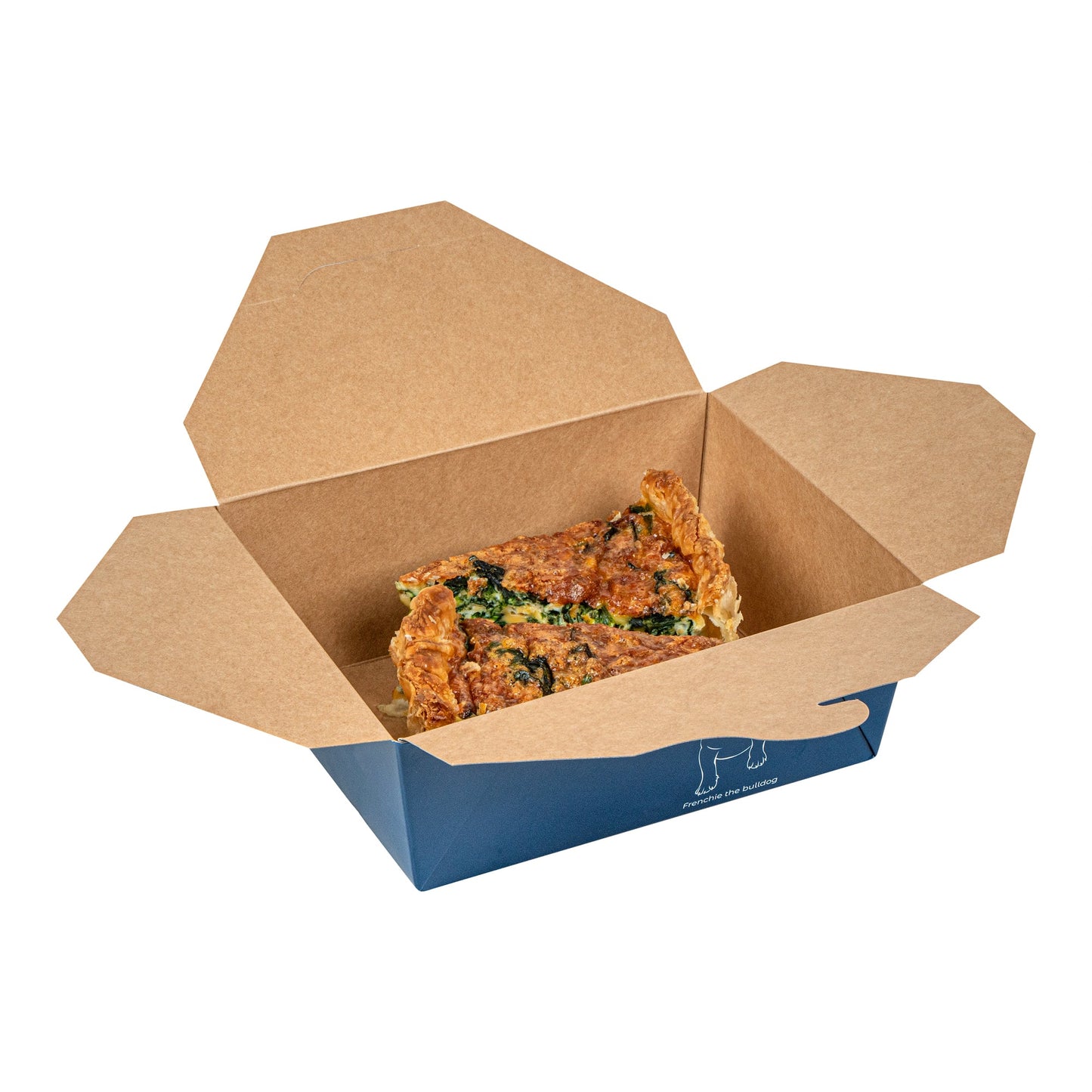 Bio Tek 45 oz Rectangle Frenchie Paper #8 Bio Box Take Out Container - 6 3/4" x 5 1/2" x 2 1/2" - 50 count box