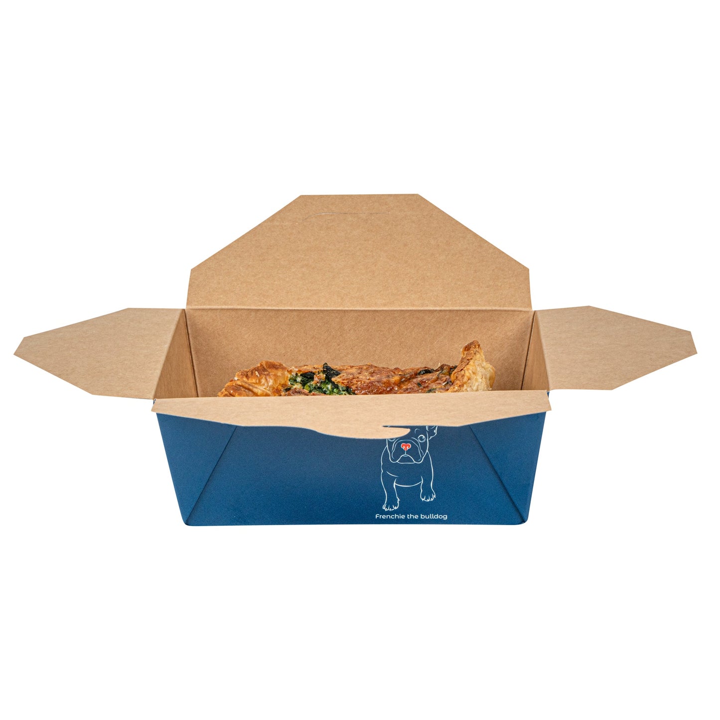 Bio Tek 45 oz Rectangle Frenchie Paper #8 Bio Box Take Out Container - 6 3/4" x 5 1/2" x 2 1/2" - 50 count box