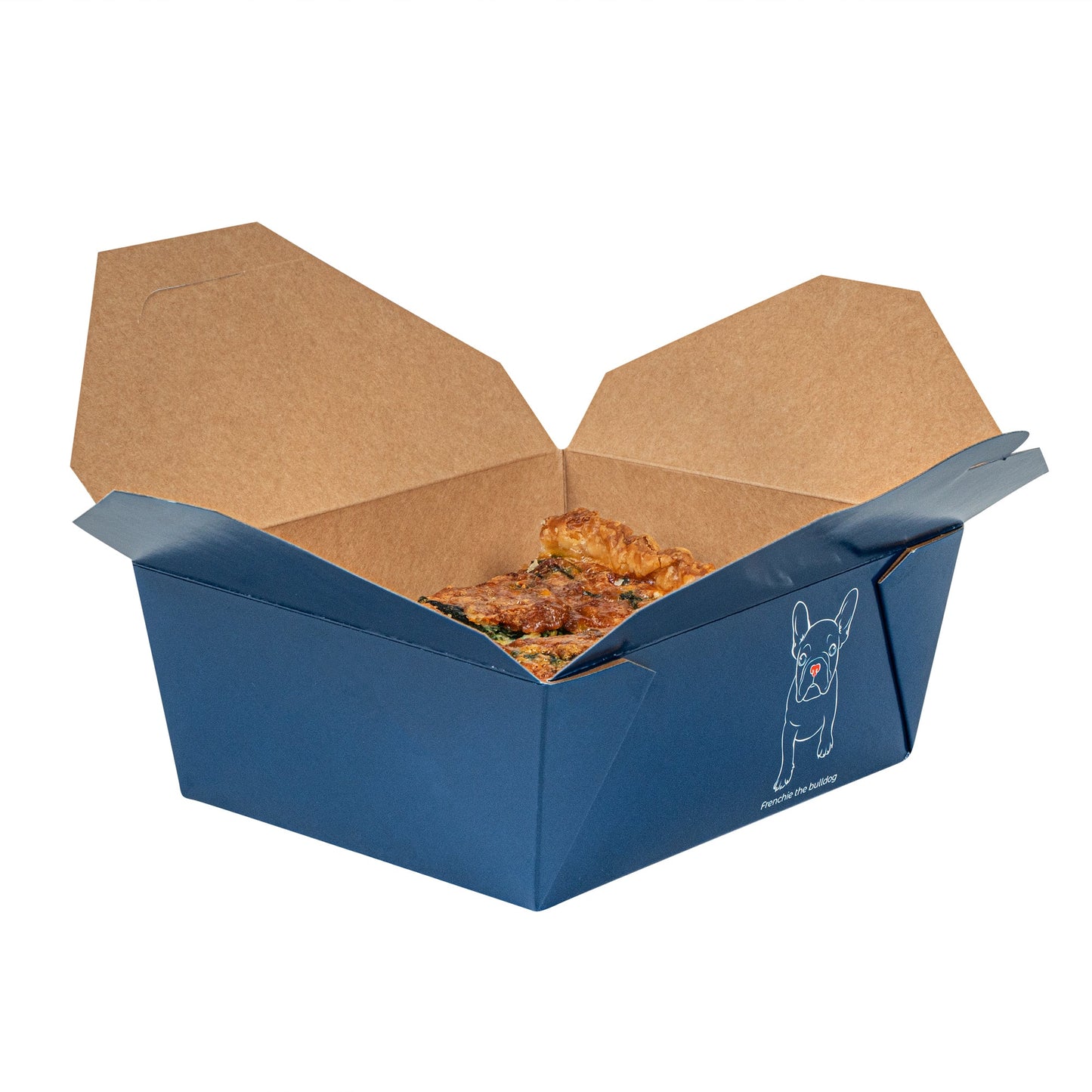 Bio Tek 45 oz Rectangle Frenchie Paper #8 Bio Box Take Out Container - 6 3/4" x 5 1/2" x 2 1/2" - 50 count box
