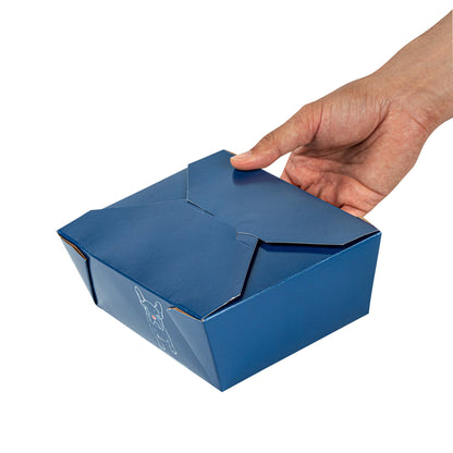 Bio Tek 45 oz Rectangle Frenchie Paper #8 Bio Box Take Out Container - 6 3/4" x 5 1/2" x 2 1/2" - 50 count box
