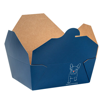 Bio Tek 45 oz Rectangle Frenchie Paper #8 Bio Box Take Out Container - 6 3/4" x 5 1/2" x 2 1/2" - 50 count box