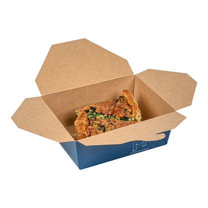 Bio Tek 45 oz Rectangle Frenchie Paper #8 Bio Box Take Out Container - 6 3/4" x 5 1/2" x 2 1/2" - 200 count box