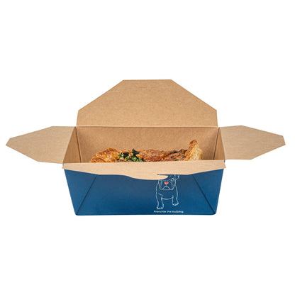 Bio Tek 45 oz Rectangle Frenchie Paper #8 Bio Box Take Out Container - 6 3/4" x 5 1/2" x 2 1/2" - 200 count box