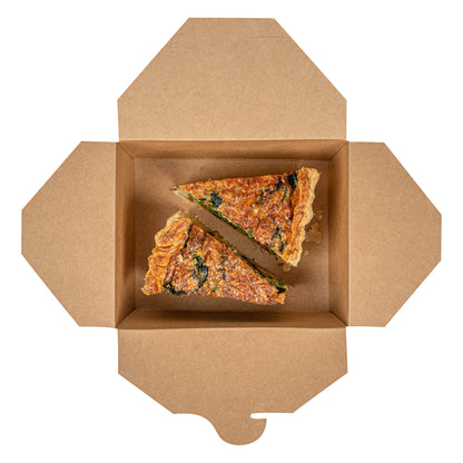 Bio Tek 45 oz Rectangle Frenchie Paper #8 Bio Box Take Out Container - 6 3/4" x 5 1/2" x 2 1/2" - 200 count box