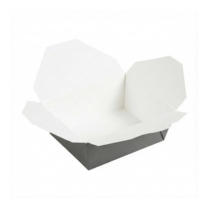 Bio Tek 45 oz Rectangle Gray Paper #8 Bio Box Take Out Container - 6 3/4" x 5 1/2" x 2 1/2" - 50 count box