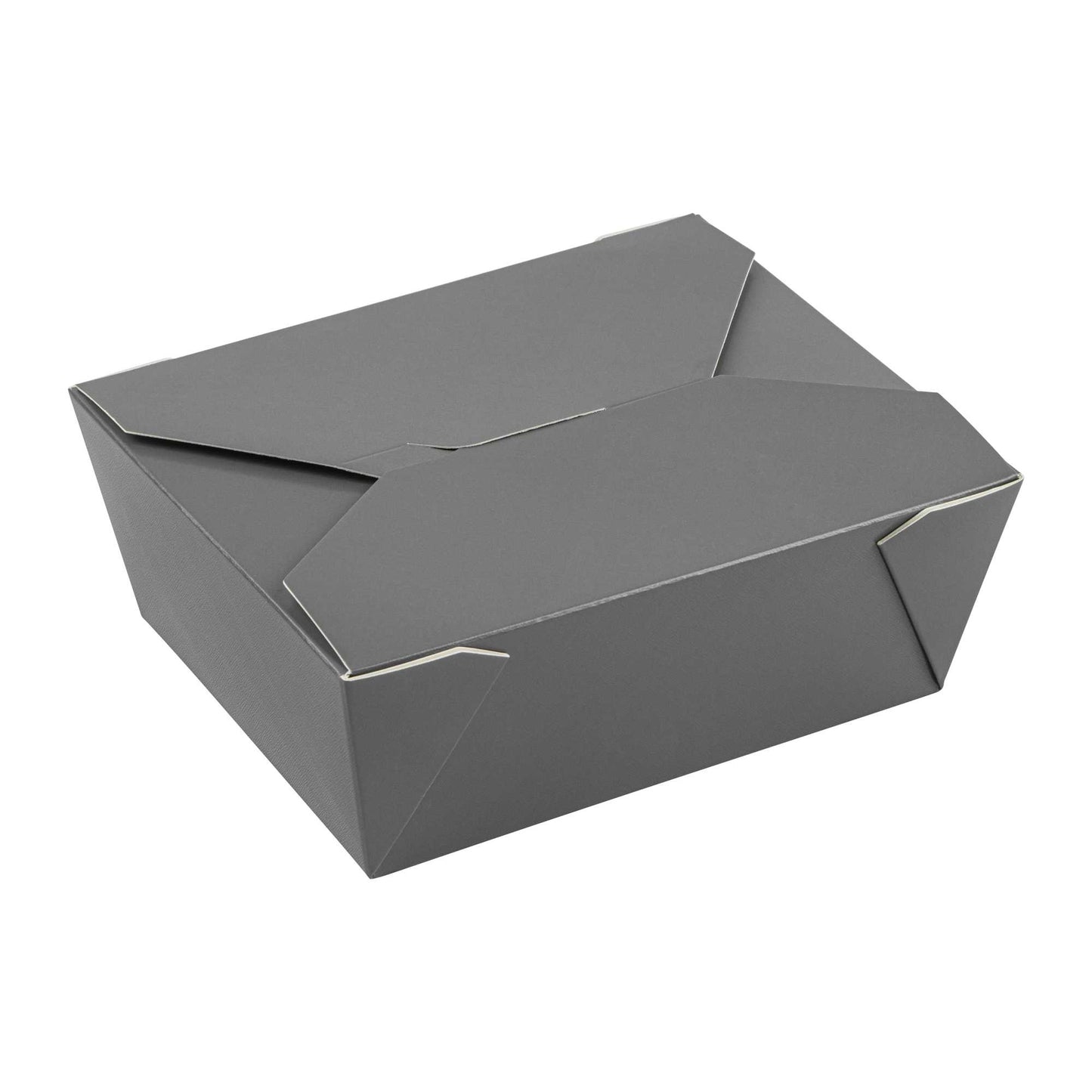 Bio Tek 45 oz Rectangle Gray Paper #8 Bio Box Take Out Container - 6 3/4" x 5 1/2" x 2 1/2" - 50 count box