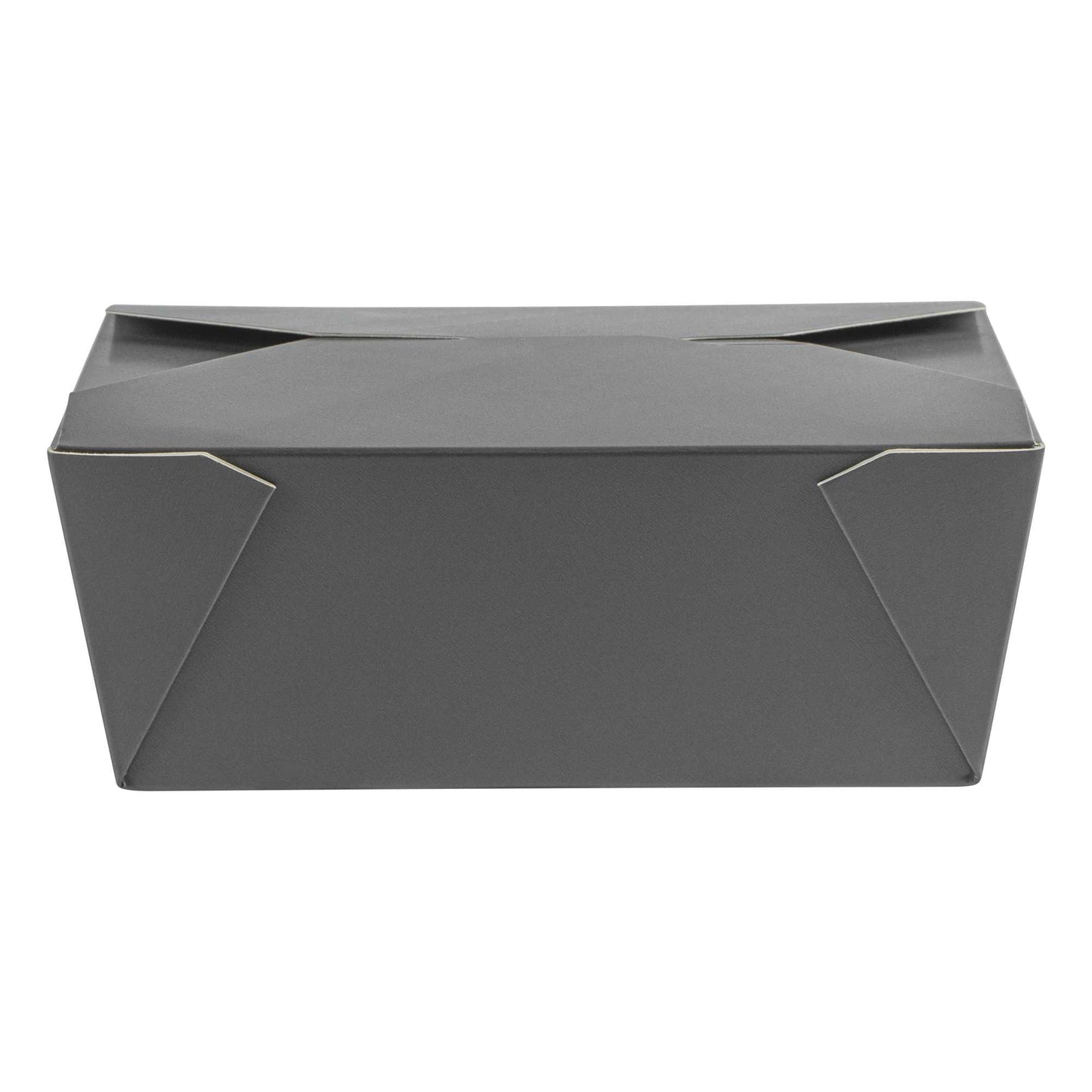 Bio Tek 45 oz Rectangle Gray Paper #8 Bio Box Take Out Container - 6 3/4" x 5 1/2" x 2 1/2" - 50 count box