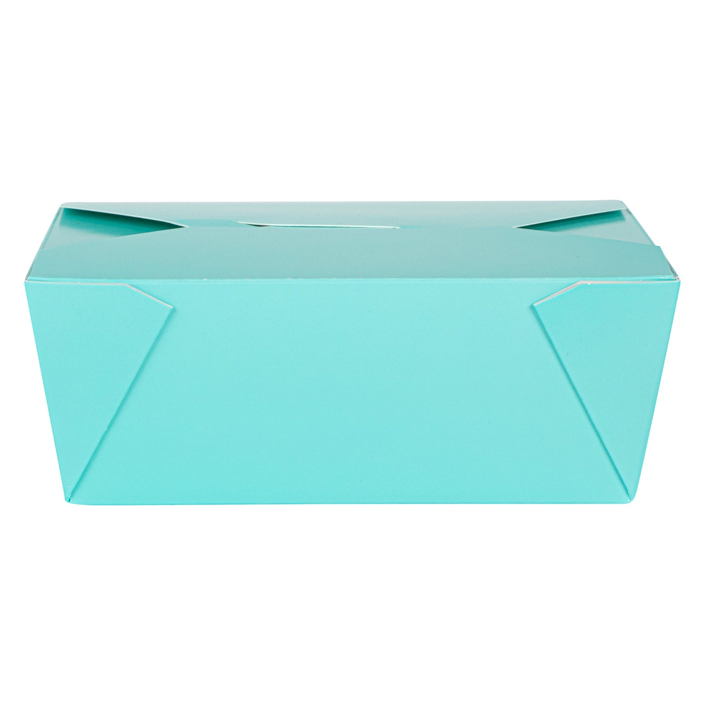 Bio Tek 45 oz Rectangle Turquoise Paper #8 Bio Box Take Out Container - 6 3/4" x 5 1/2" x 2 1/2" - 50 count box