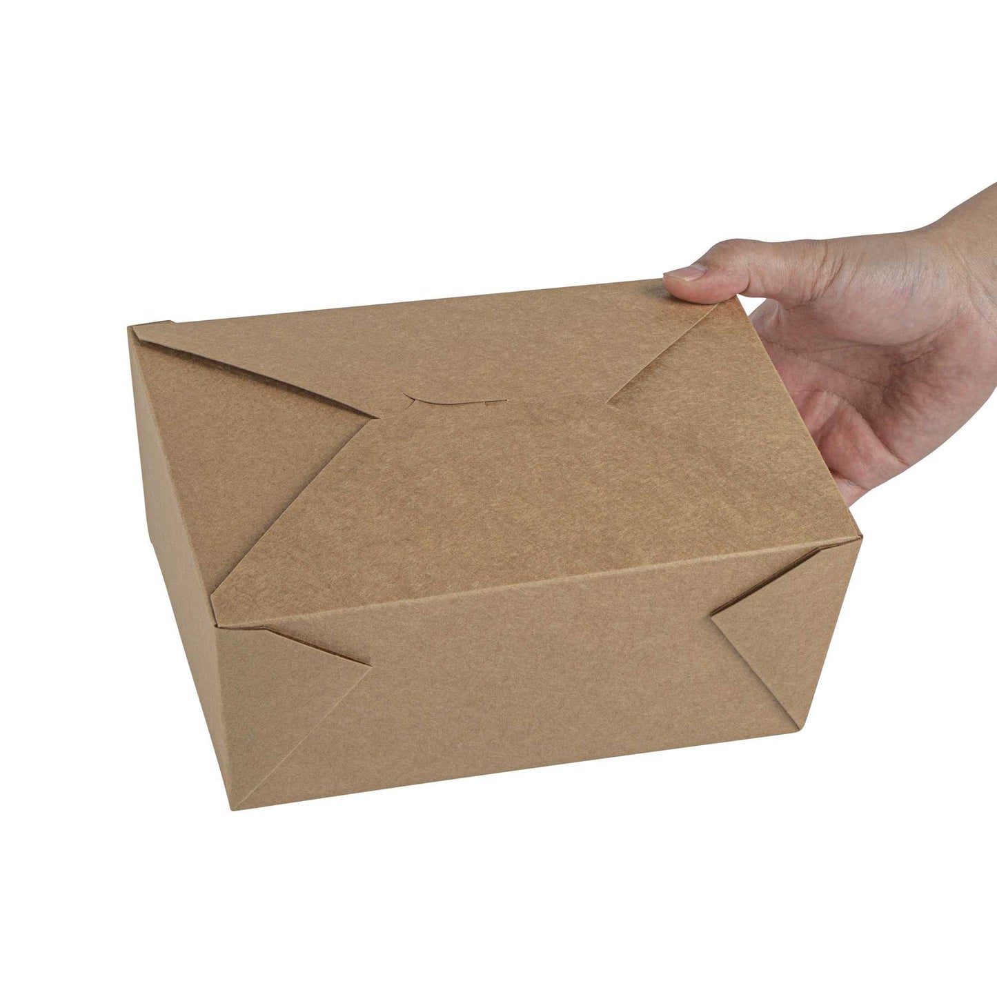 Bio Tek 98 oz Rectangle Kraft Paper #4 Bio Box Take Out Container - 8 1/2" x 6 1/4" x 3 1/2" - 200 count box