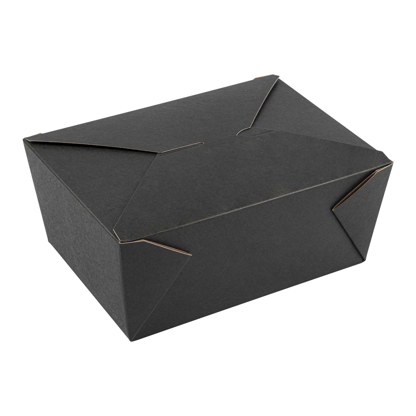 Bio Tek 98 oz Rectangle Black Paper #4 Bio Box Take Out Container - 8 1/2" x 6 1/4" x 3 1/2" - 50 count box