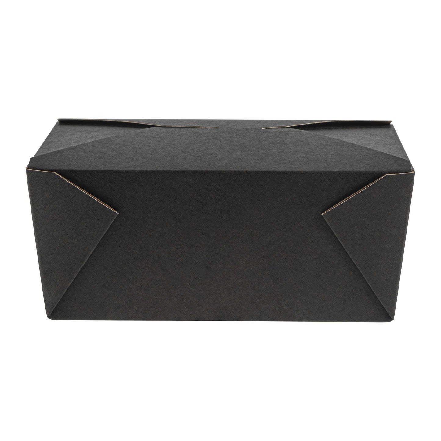 Bio Tek 98 oz Rectangle Black Paper #4 Bio Box Take Out Container - 8 1/2" x 6 1/4" x 3 1/2" - 50 count box